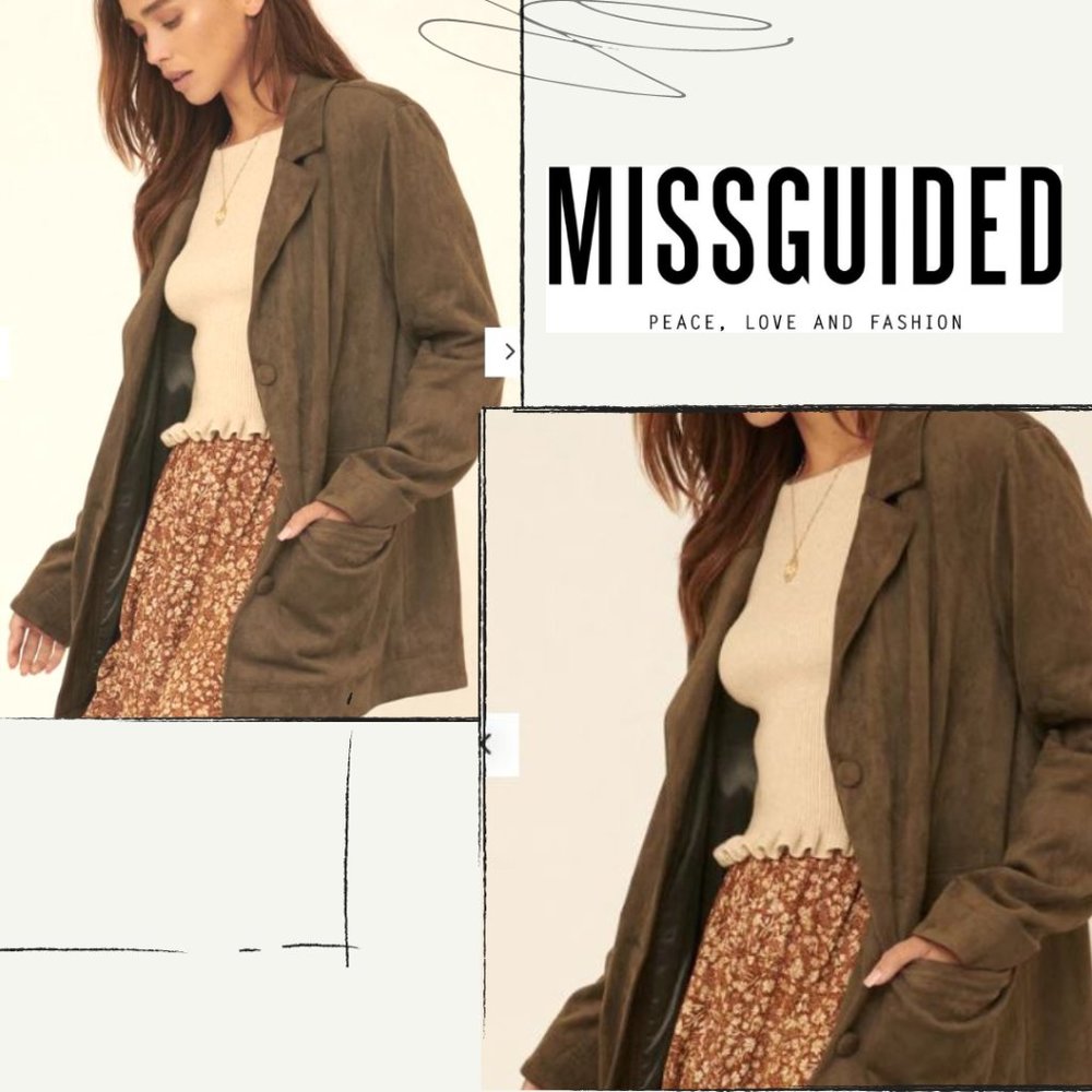 MISSGUIDED OLIVE GREEN BLAZER